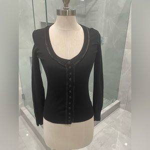 DOLCE & GABBANA BLACK CARDIGAN EU SIZE 42